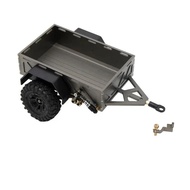 CNC Aluminum 1/18 Utility Trailer with Hitch Mount for RC Crawler TRX4M Bronco Defender Scale Access