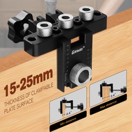 ชุดอุปกรณ์เจาะรูแบบพกพาแบบ3-In-1ชุดแม่แบบการเจาะเฟอร์นิเจอร์ทำจากไม้รูขนาด8/10/15มม. พร้อมเครื่องเจา