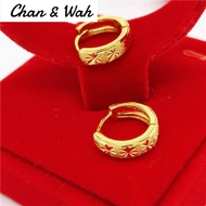 Chan Wah Malaysia Jewellery Gold 916 Original Earing Korean Style  Women Earing Set for Girls Gold Gypsophila Ear Ring for Women Birthday Gift for Women Fast Delivery Emas 916 Original Lelong Anting Emas Malaysia Subang Emas Perempuan Viral Murah