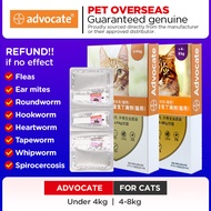 Bayer Advocate Spot-On Flea and Worm Treatment for Cats Under 4kg 4-8kg
