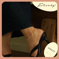 Plenty Hollis Pearl Anklet Stainless Steel - Gold
