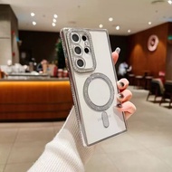 MIni เคสขอบเพชร ชาร์จได้งานนิ่ม สำหรับรุ่น Samsung S25Ultra S25Plus S24Plus S24Ultra S23Ultra A06 5G