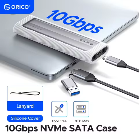 ORICO M.2 NVMe SATA SSD Enclosure Tool-Free USB External 10Gbps M.2 NVMe to USB Adapter Support UASP