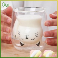 [Wishshopeelxl] Double Cup Insulated Drinking Glass Milk Mug Creative Espresso Cup