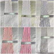 Beautiful 8cm-10cm stretch lace 3000 to 3500/meter