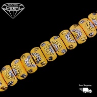 SMS DEEN Pulut Dakap Bracelet Batik (2.3CM LEBAR), ±19.3-20.9 GM - Gold 916 Emas - Rantai Tangan Pulut Dakap