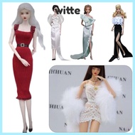 WITTE Party Clothes Dresses Casual Wears 1/6 BJD Dolls 11.5" Clothes Accessories