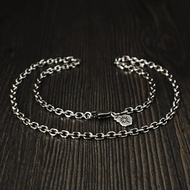 [Saad] Japan Imported Pure Silver Chain Necklace DBI Trendy Distressed Style Amekaji
