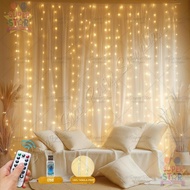 3M 300 LED Window Curtain Light Waterproof Fairy Light 8 Modes Remote Control Hanging Curtain String