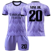 Reals Ma drids CFS Soccer Jersey for Adult Childrens 2223 Away Purple No. 9 Benzemas No. 20 Vinicius