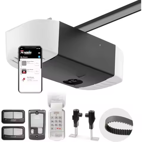 USA Stock Smart Garage Door Opener WiFi Alexa Google Assistant Wireless Keypad HPC Belt Drive Model 