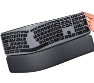 Keyboard Cover for Logitech ERGO K860 Wireless Ergonomic Keyboard, Waterproof Silicone Keyboard Prot