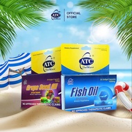 ATC Fish oil 30's (1 box) + Grape Seed Oil 30's (1box) Omega 3 Health Supplements for adult