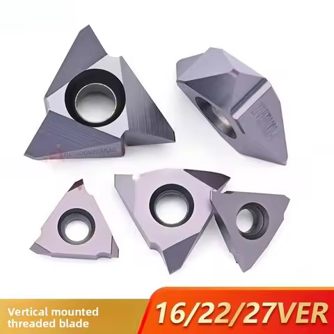 1pcs Vertical Threaded Carbide Inserts 16VER 16VNR 22VNR AG60 AG55 22VER N60 27VER V60 1.0ISO 1.25IS