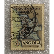 Old Angola Stamp Stamped