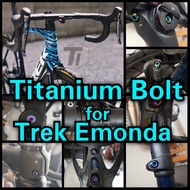 Titanium Bolt for Trek Emonda 2021  Bolt upgrade kit Bontrager XXX Stem Handlebar Seatpost Saddle Clamp bottle cage