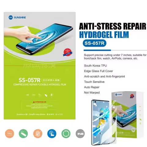 SUNSHINE SS-057 SS-057EK SS-057RK Hydrogel Film Mobile Phone Screen Protective Film With Cuts QR Cod