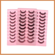 [WY2] 10 Pairs Super Roll Fake Eyelash Curl Russian False Eye Lashes 3D Mink Reusable Fluffy Lashes 