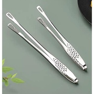 GALBA FOOD TONG FULL STAINLESS KOREAN BBQ SUS 304 - 17.5CM