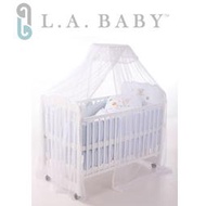 🐻 板橋統一婦幼百貨 🐻  L.A. Baby 豪華全罩式嬰兒床蚊帳 (加大加長型/高雅婚紗白色)