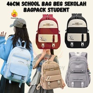 【ShopWithJoy】46cm School Bag Backpack Budak Beg Sekolah Menengah Bag Galas Lelaki Beg Kolej Sport Ba