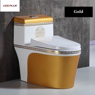 Ceramic Color Sitting Toilet Wash Down Tandas Duduk Mangkuk Toilet Multi Colors