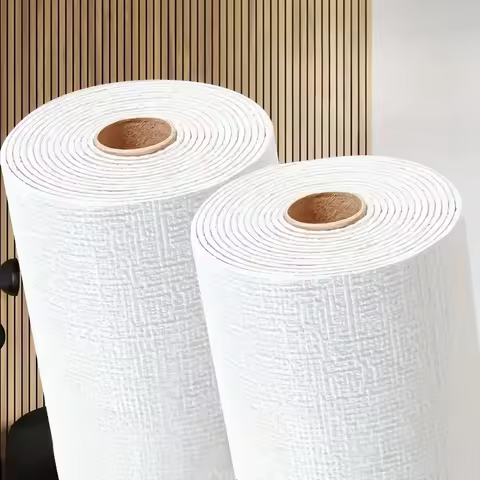 3D Linen Foam Wall Sticker Self-adhesive Waterproof Wallpaper Living Room Background Wall Moisture-p