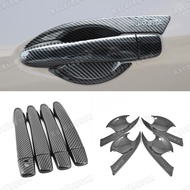 For NISSAN ALMERA 2021-2023 carbon fiber pattern car door handle bowl cover trim,NEW ALMERA exterior