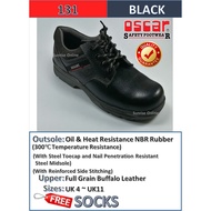 [ORIGINAL] Oscar Safety Shoes - Multipurpose 131 Genuine Leather (Good Quality, 300 Degree Celsius H