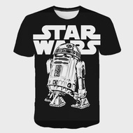 hot toys | Mens Star Wars Casual T-Shirt R2 D2 Printed Streetwear Short Sleeve Tops