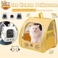 MOTIF KUMIS KUCING Tas Kucing Transparan Pet Cargo Ransel Kucing Anjing Pet Travel Bag Cat Bag