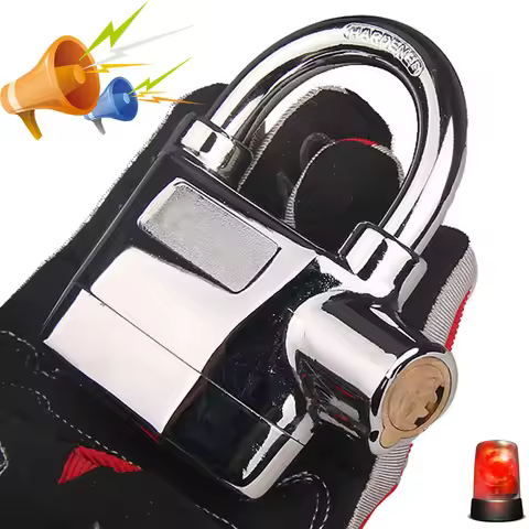 Waterproof Siren Alarm Padlock Alarm Lock for Motorcycle Bike Bicycle Perfect Security with 110dB Al