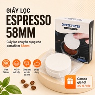 Puck Screen Espresso Filter Paper 51mm 53/54mm 58mm 100 Sheets – Round Filter Paper for Coffee Maker