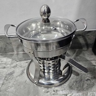 Shabu Shabu Steamboat Hotpot Pot Round 16 Cm SUS304 Mini Hot Pot Set