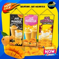banting jus mangga/banner air mangga/jus manggo/banner pasar malam/banner bazar/sticker balang