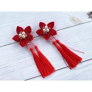Red Colour Set 3 Hair Clips