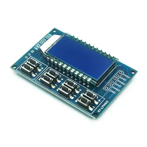 3 channel PWM pulse frequency duty cycle adjustable module square wave rectangular wave signal gener