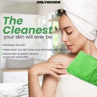ONLYGOODS Bath Glove, Portable Coarse Grain Shower Bath Scrub Glove,  Simple Body Scrub Glove Adults