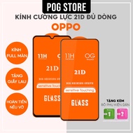 Tempered Glass, 21D Screen Protector Oppo Reno 3 4 5 6 7 7z 8 8z 8T A12 A5S A7 F9 F5 F7 A71 F11 PRO