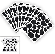 Cldamecy 192 Pcs Black Adhesive Felt Spots,8 Sheets Black Felt Stickers for Halloween DIY, 101 Days 