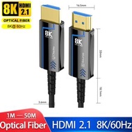 8K 60Hz HDMI 2.1 Fiber Optical Cable 4K 120Hz 2.0 Ultra High Speed 48Gbps HDR eARC 3D HDCP 10M 15M 2