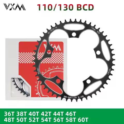 VXM 110 130 BCD Chainring 36T 38T 40T 42T 46T 50T Narrow Wide Star Road Bike Crown 5 Bolts Front Sta