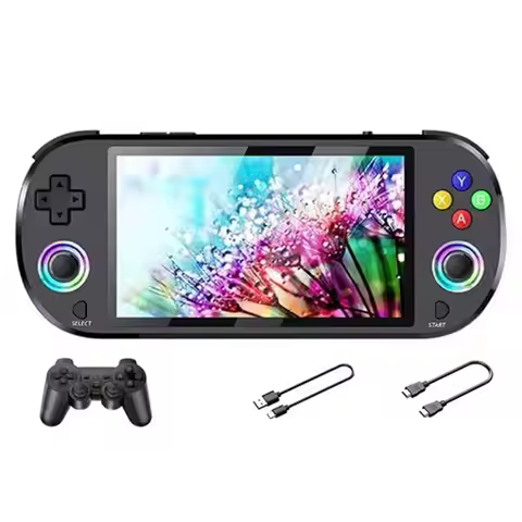 Y22A-M22 Pro Retro Game Console 128GB 5.0 Inch IPS Display RGB LED Joystick Support LINUX/Emelec 4.3