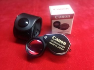 กล้องส่องพระ/ส่องเพรช Canon สีเงิน เลนส์แก้วสองชั้น 10x18mm แถมฟรีซองหนังวัวแท้ตรงรุ่น