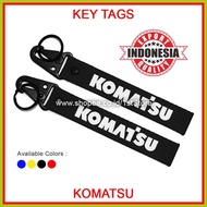 GANTUNGAN MESIN Keychain KOMATSU PREMIUM LOGO KEYCHAIN HIGH QUALITY KEY CHAIN STRAP WEBBING Mot