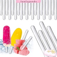 LANFY Popsicle Mold, Transparent Reusable Popsicle Sticks, Accessories Acrylic Cake Stick
