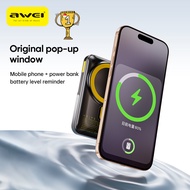 CCC 3C AWEI PA-10 10000mAh Power Bank Fast Charging Powerbank Magnetic Wireless 15W Powerbank Mini C