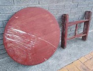 早期檜木圓桌，直徑108公分。