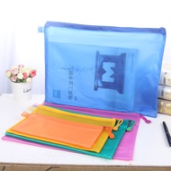 Thick pvc Zipper File Bag Student Storage Bag Plastic Information Bag Portable File Bag A4 File Bag
