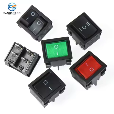 1pcs KCD5 21x24mm 21*24mm Rocker Switches Kit 4 Pin 6Pin 2 Position 3 Position 6A/12A 250VAC ON-OFF 